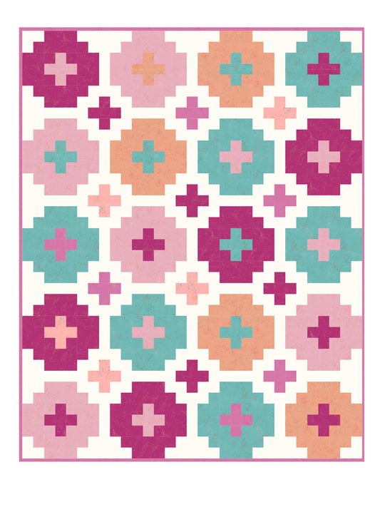 Cross Tile - Ruby Star Society Speckled