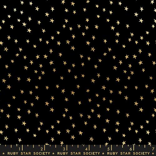 Starry Mini Black Gold by Ruby Star Society - YARDAGE