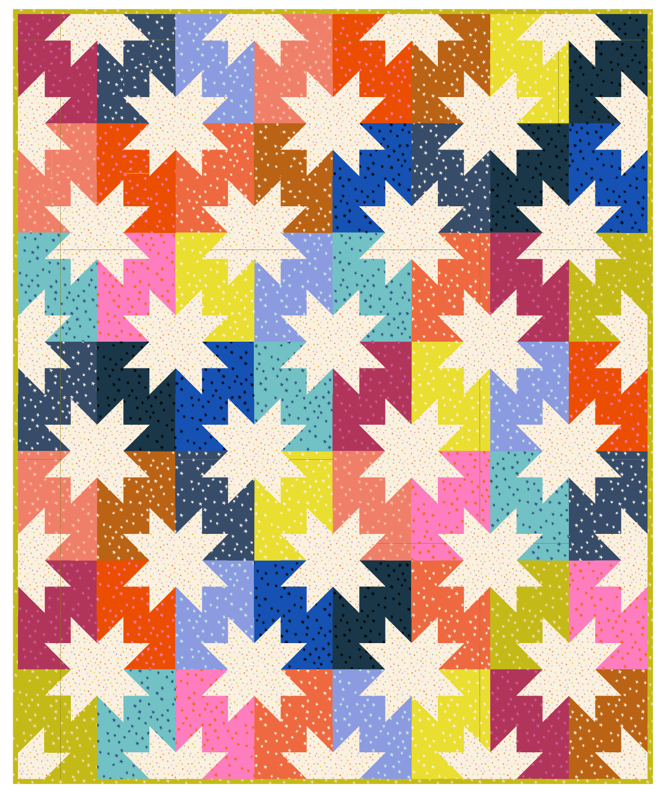 New Starry Star Pop Quilt Kit