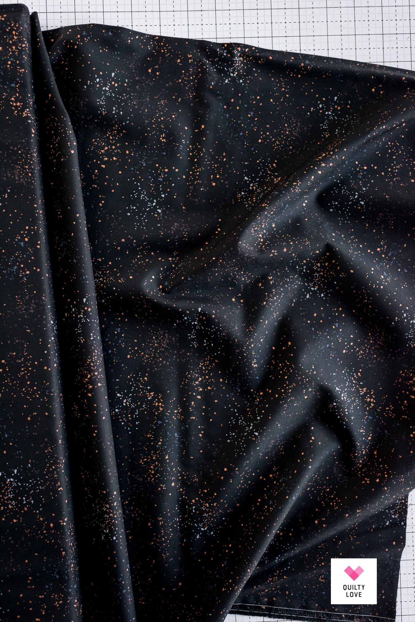Speckled Metallic Black - 1 yard cut - Ruby Star Society