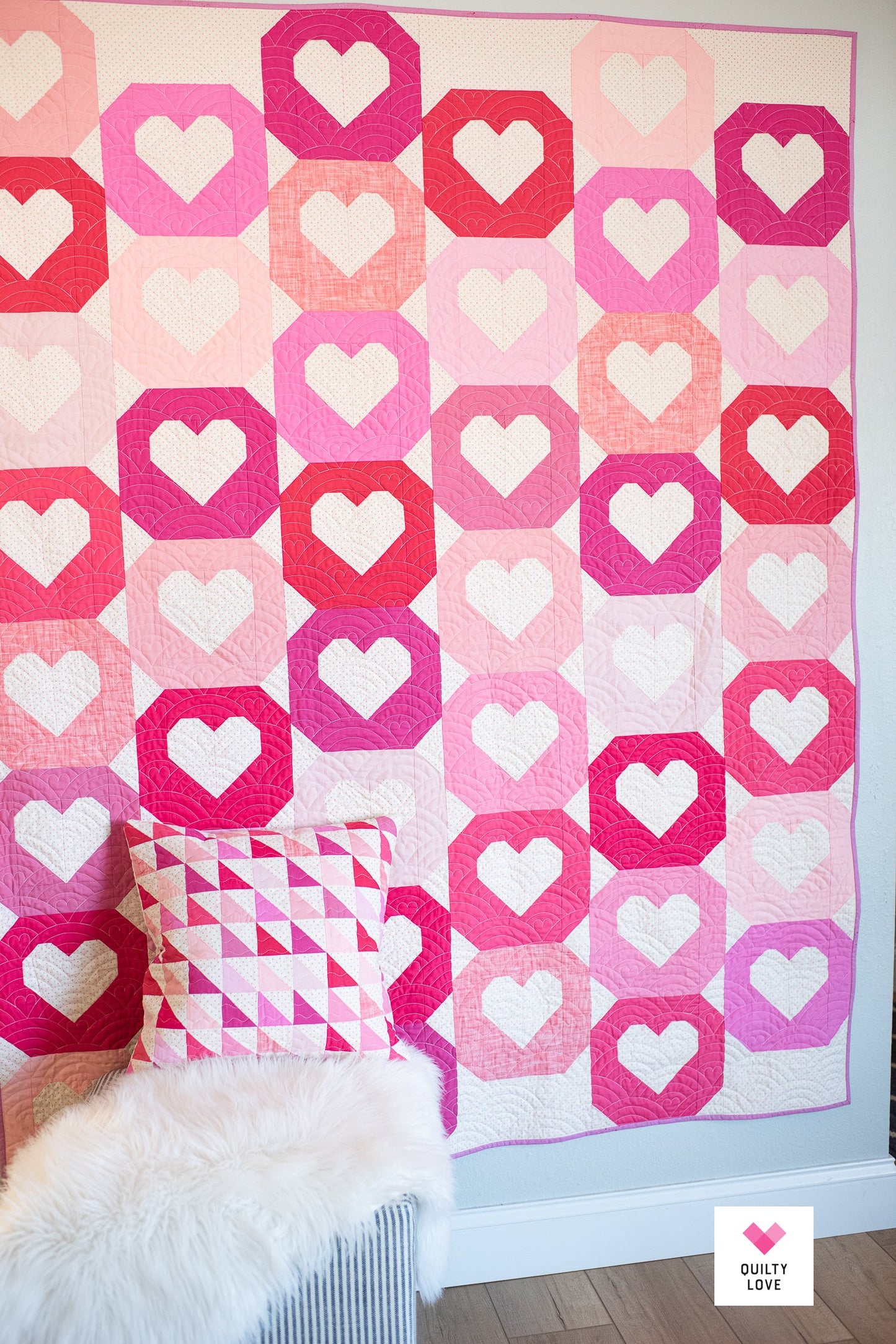 Classic Hearts PRINTED BOOKLET Quilt Pattern