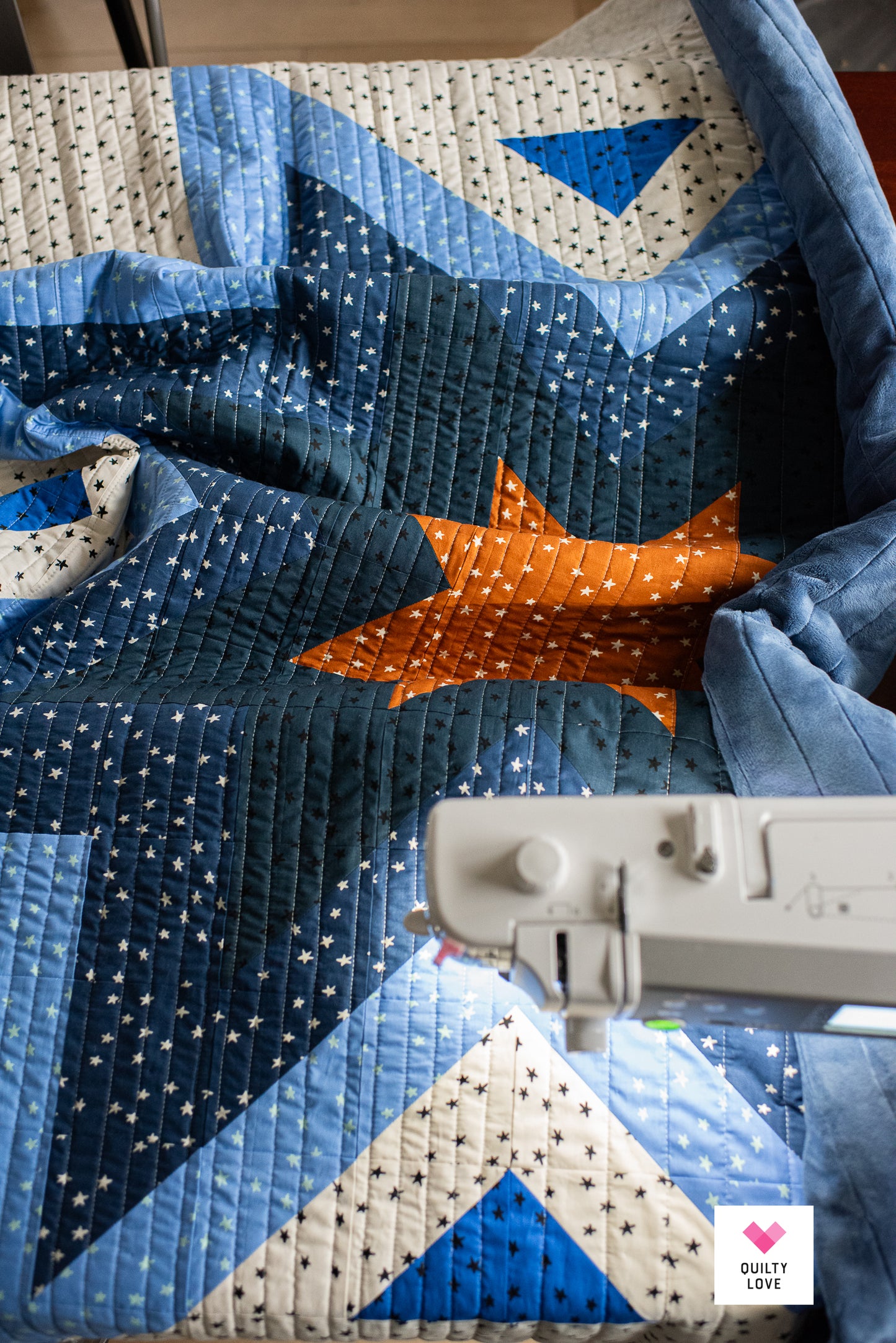 Expanding Stars Starry handmade quilt