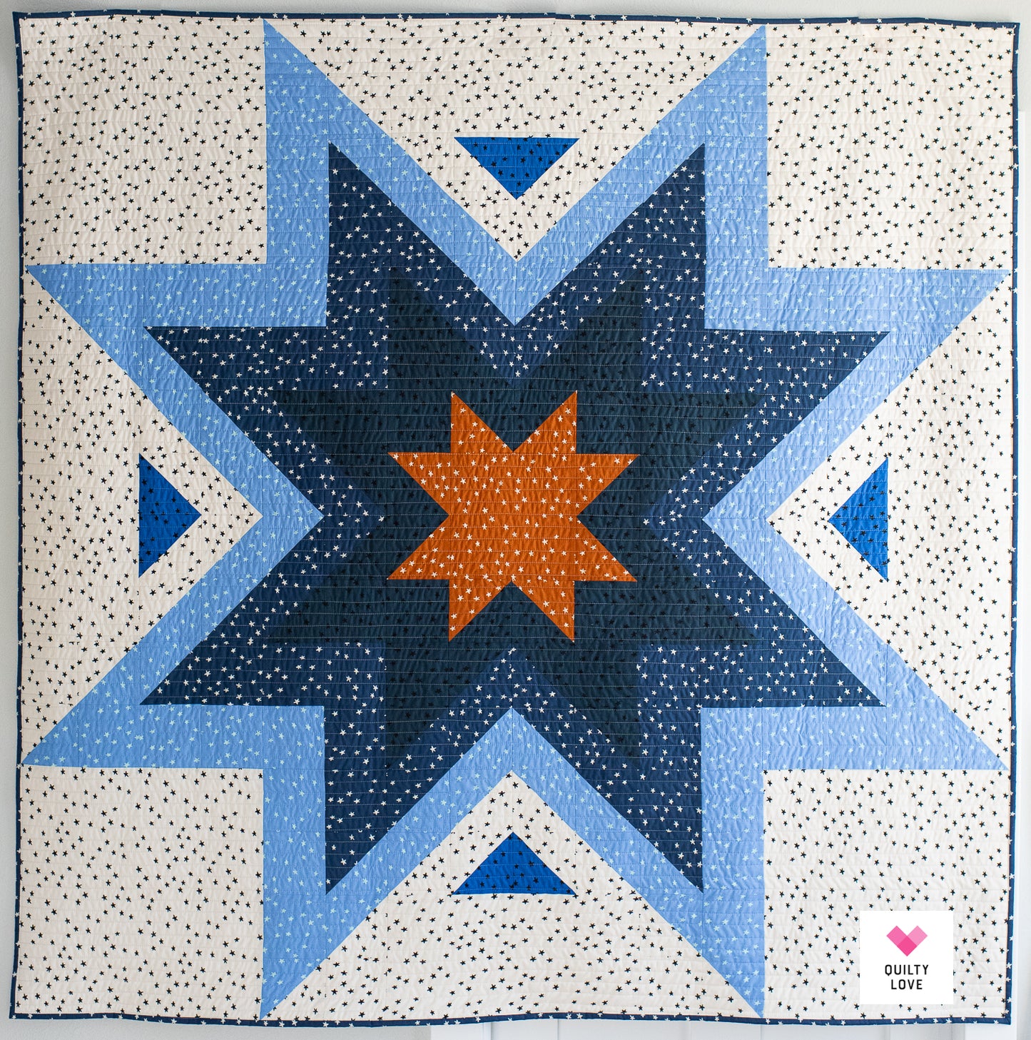 Expanding Stars Starry handmade quilt