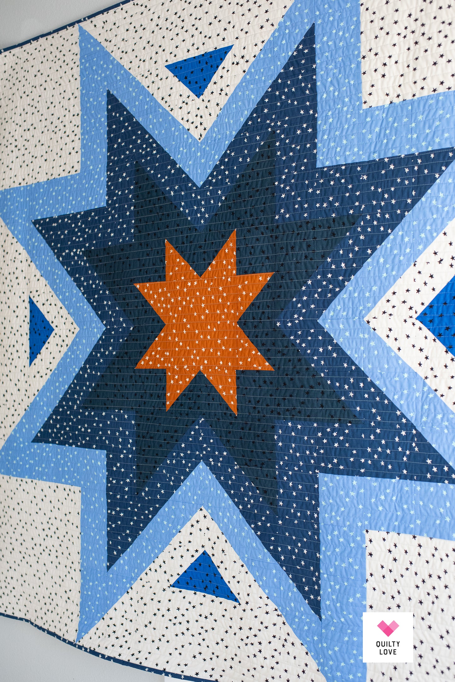 Expanding Stars Starry handmade quilt