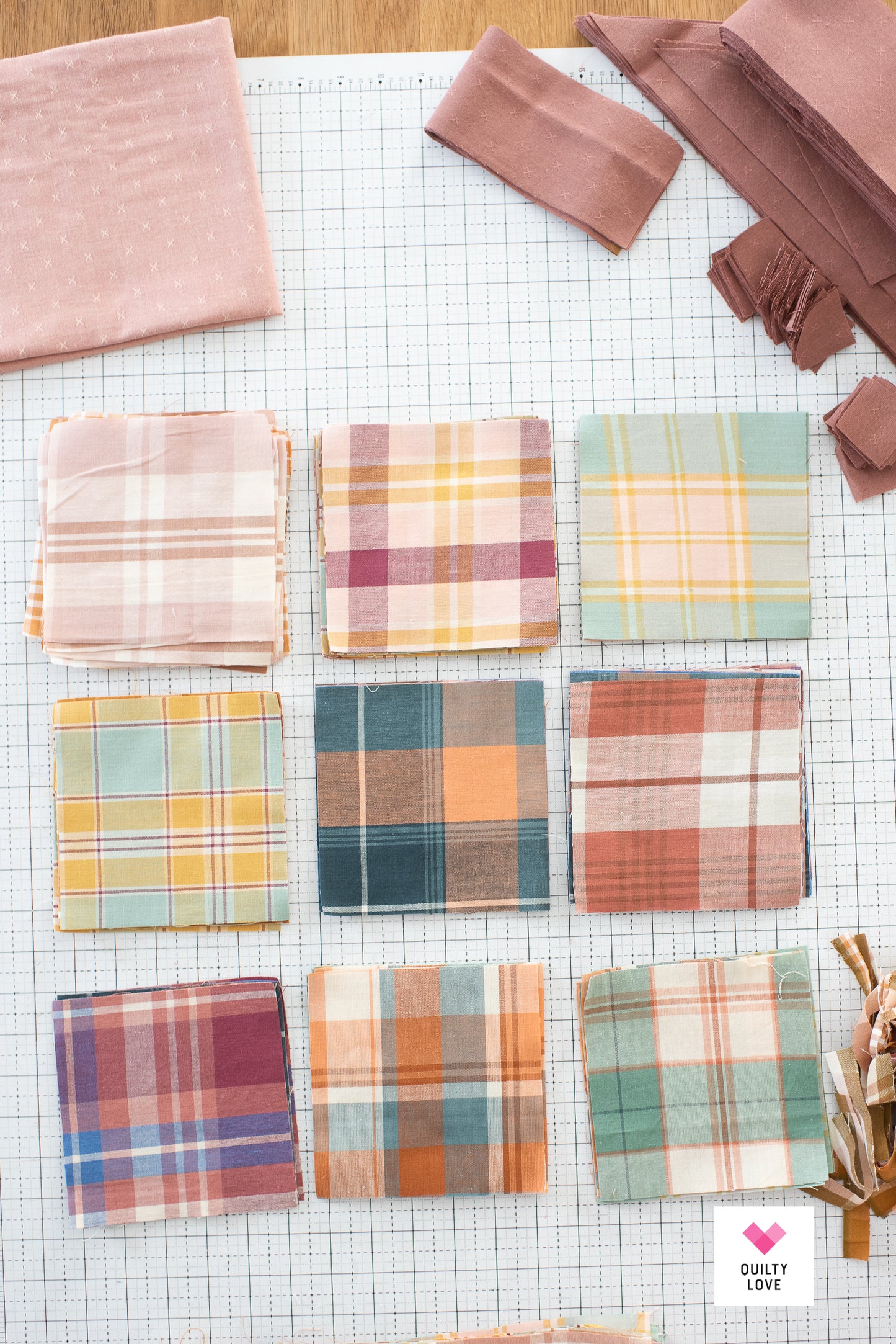1/2 yard Bundle - Arcade Plaid Wovens by Fableism