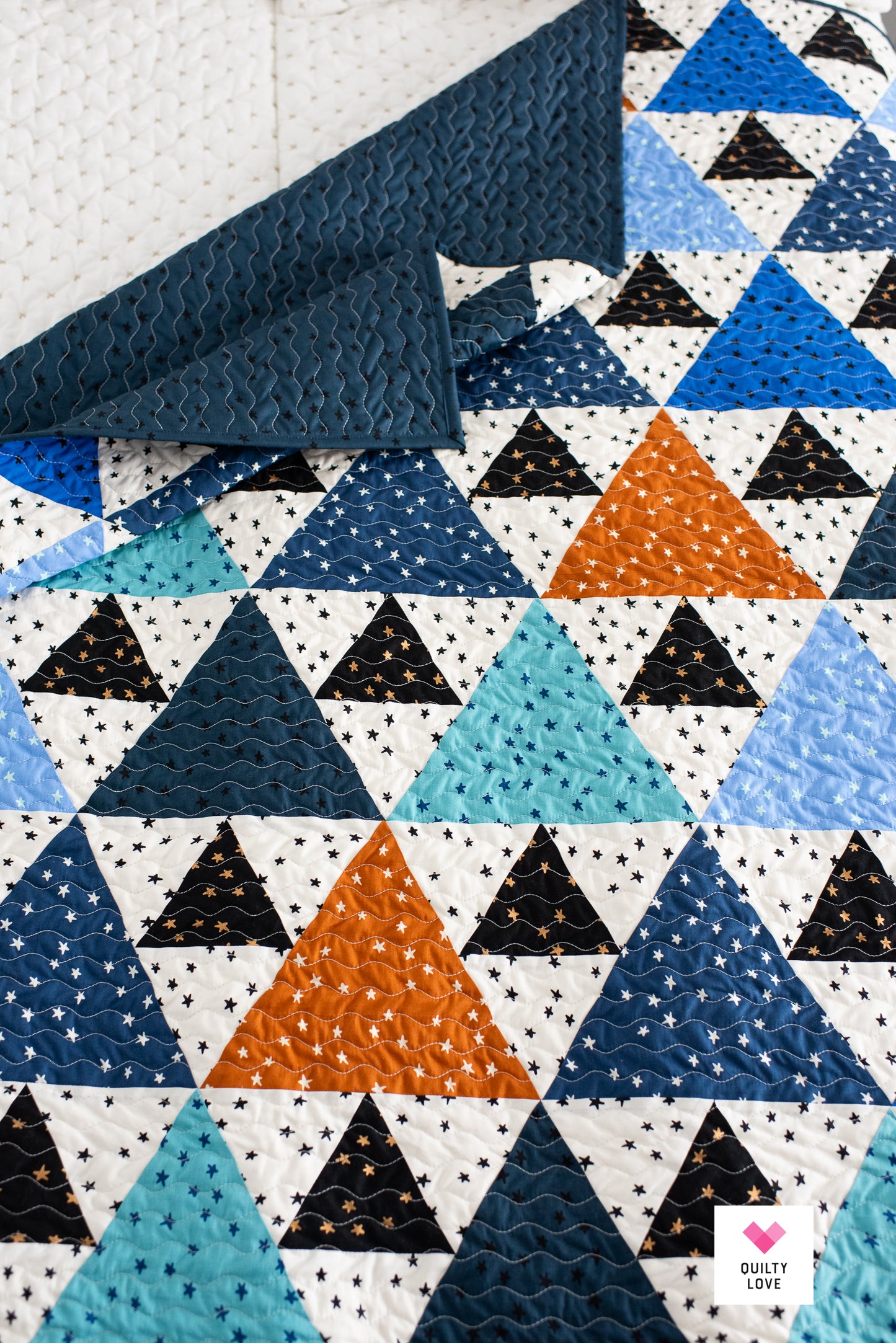 Triangle Peaks handmade quilt