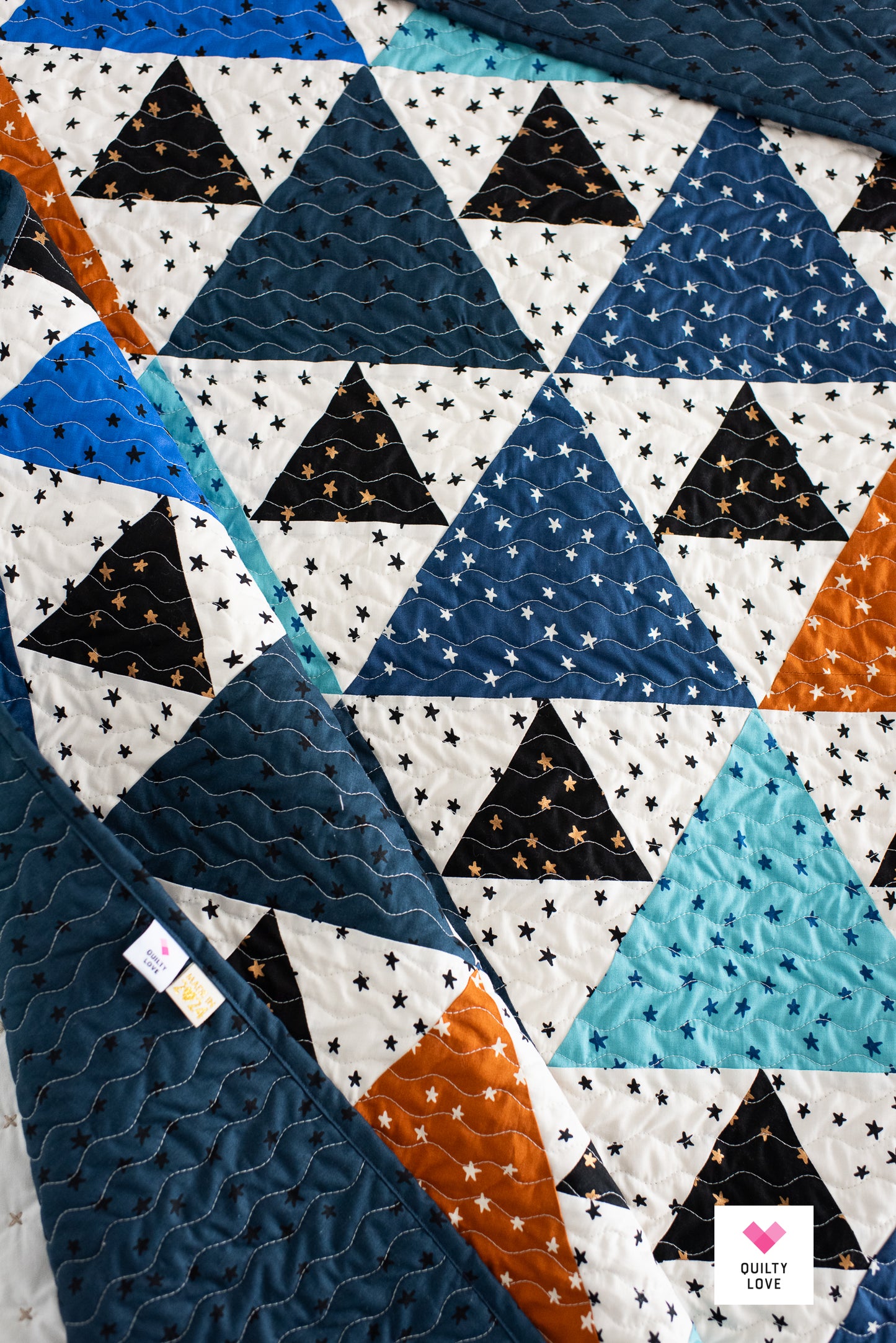Triangle Peaks handmade quilt