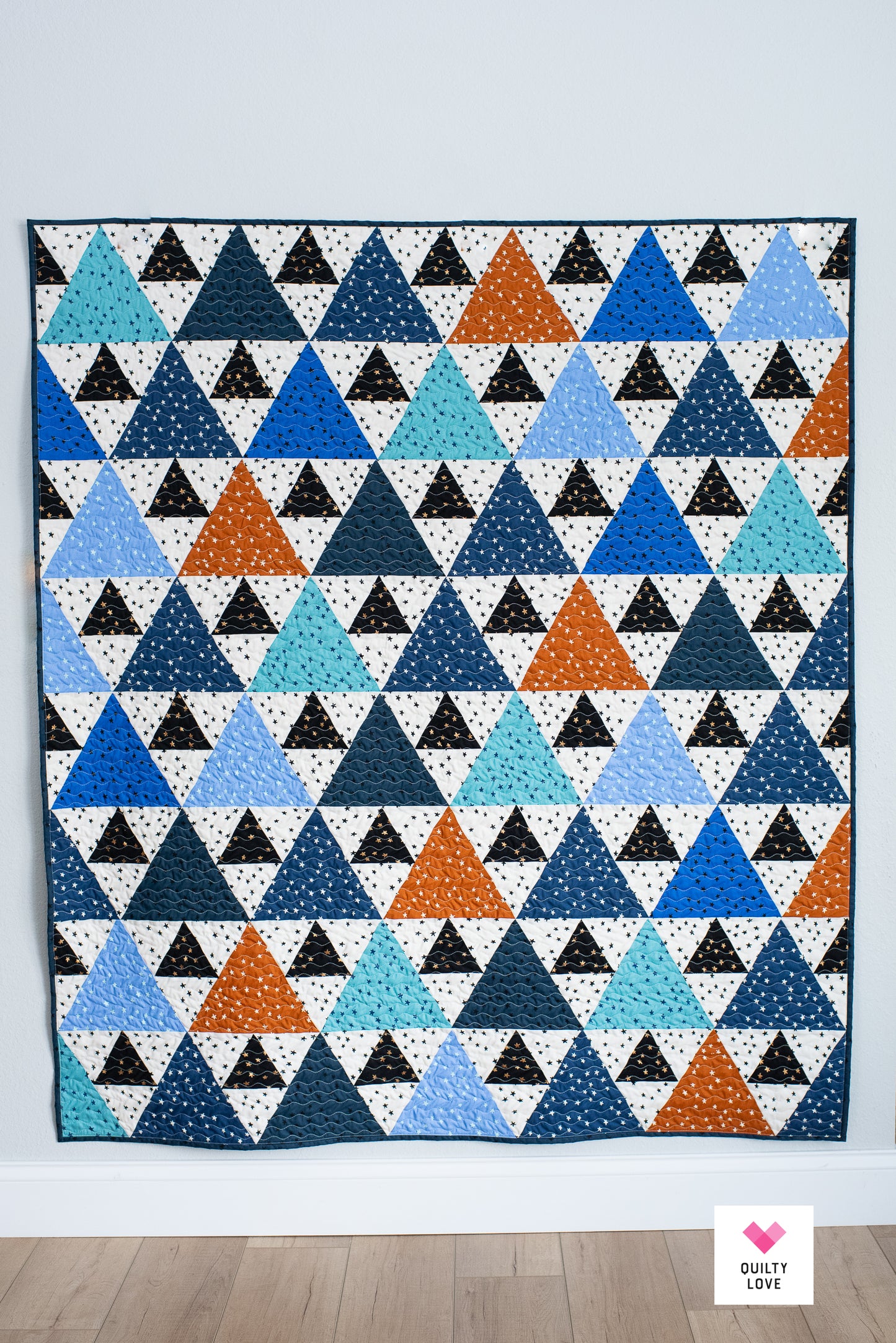 Triangle Peaks handmade quilt