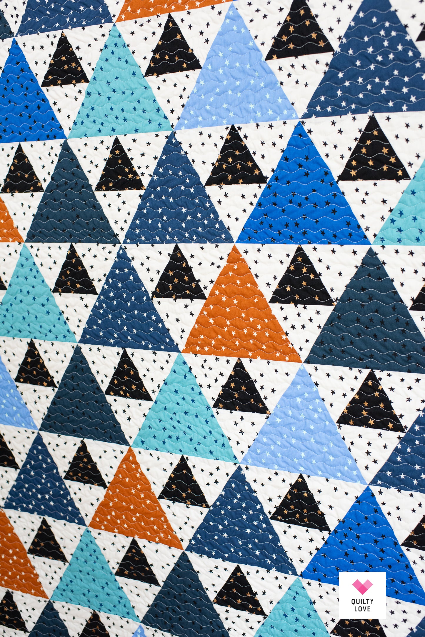 Triangle Peaks handmade quilt
