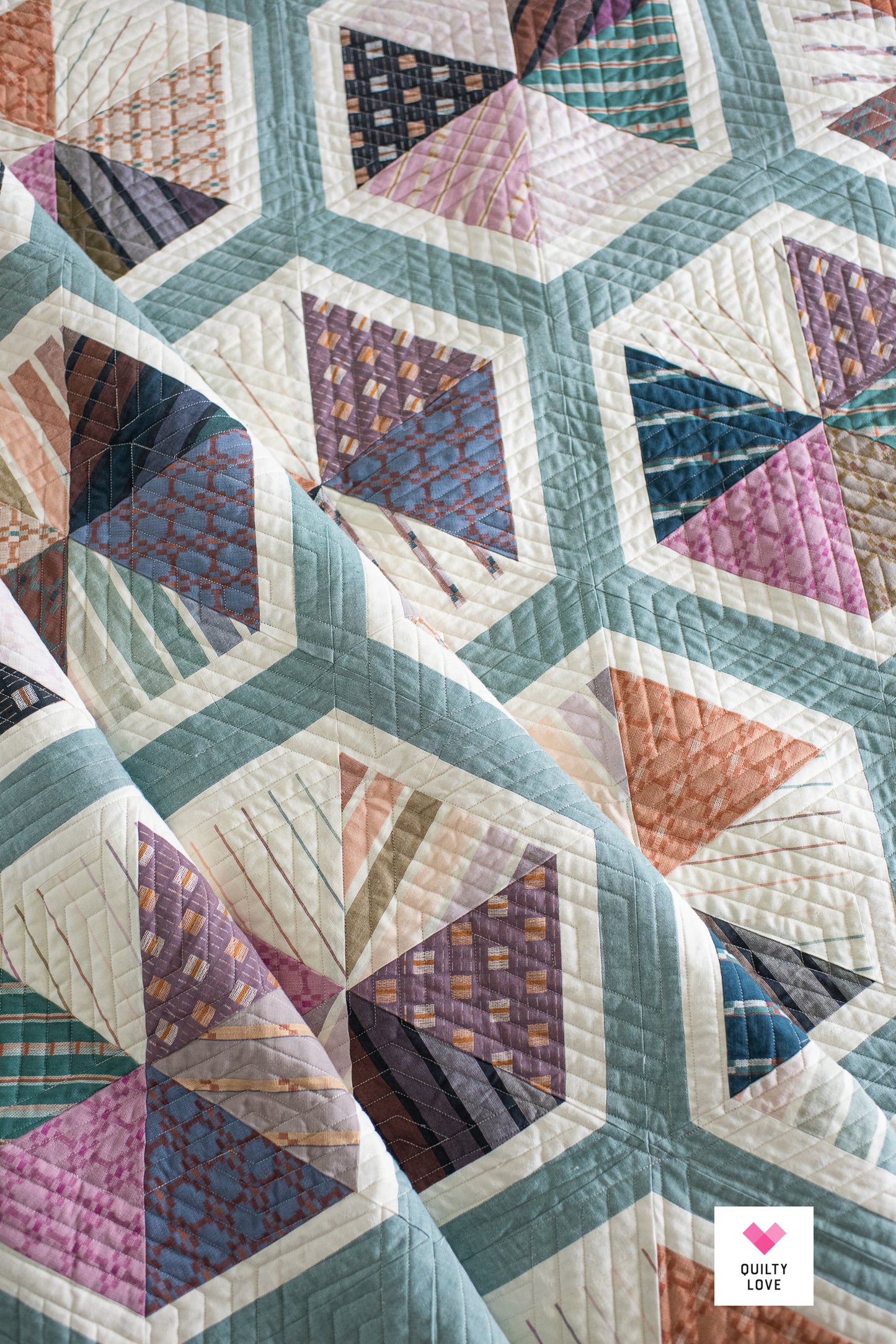 Triangle Hexies PDF quilt pattern