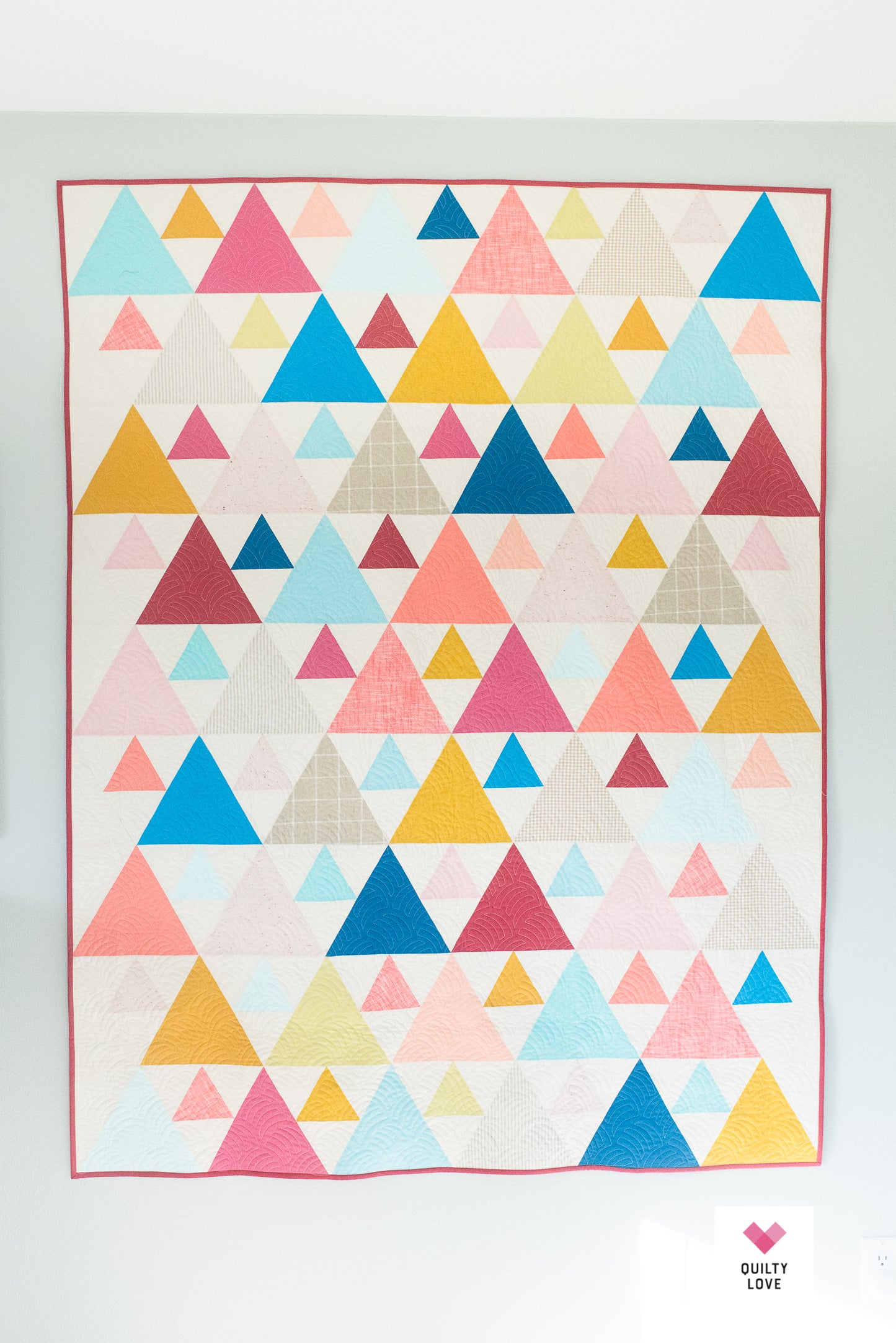 Triangle Peaks Palette Picks handmade quilt