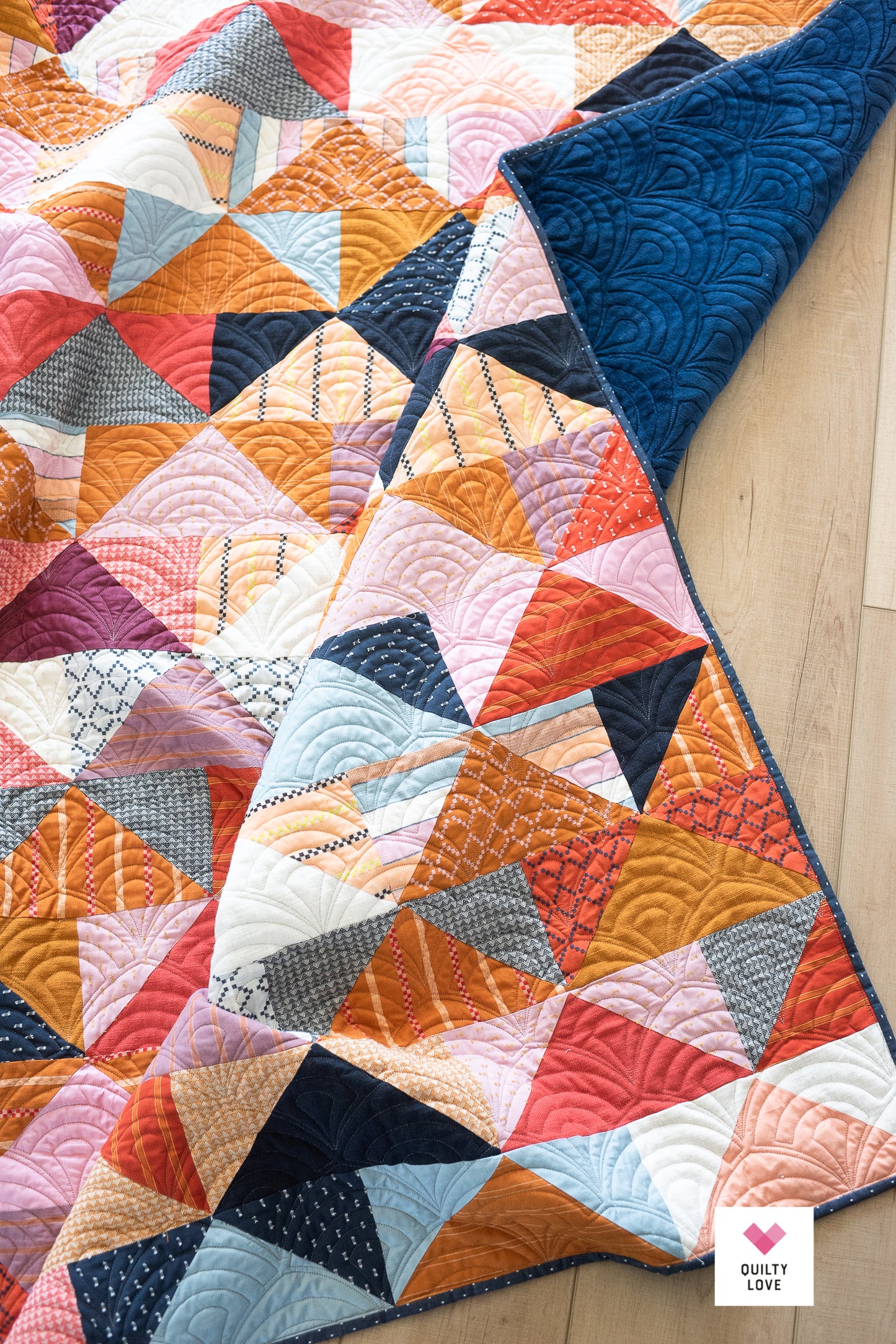 Patchwork Flying Geese PDF Quilt Pattern-Automatic Download