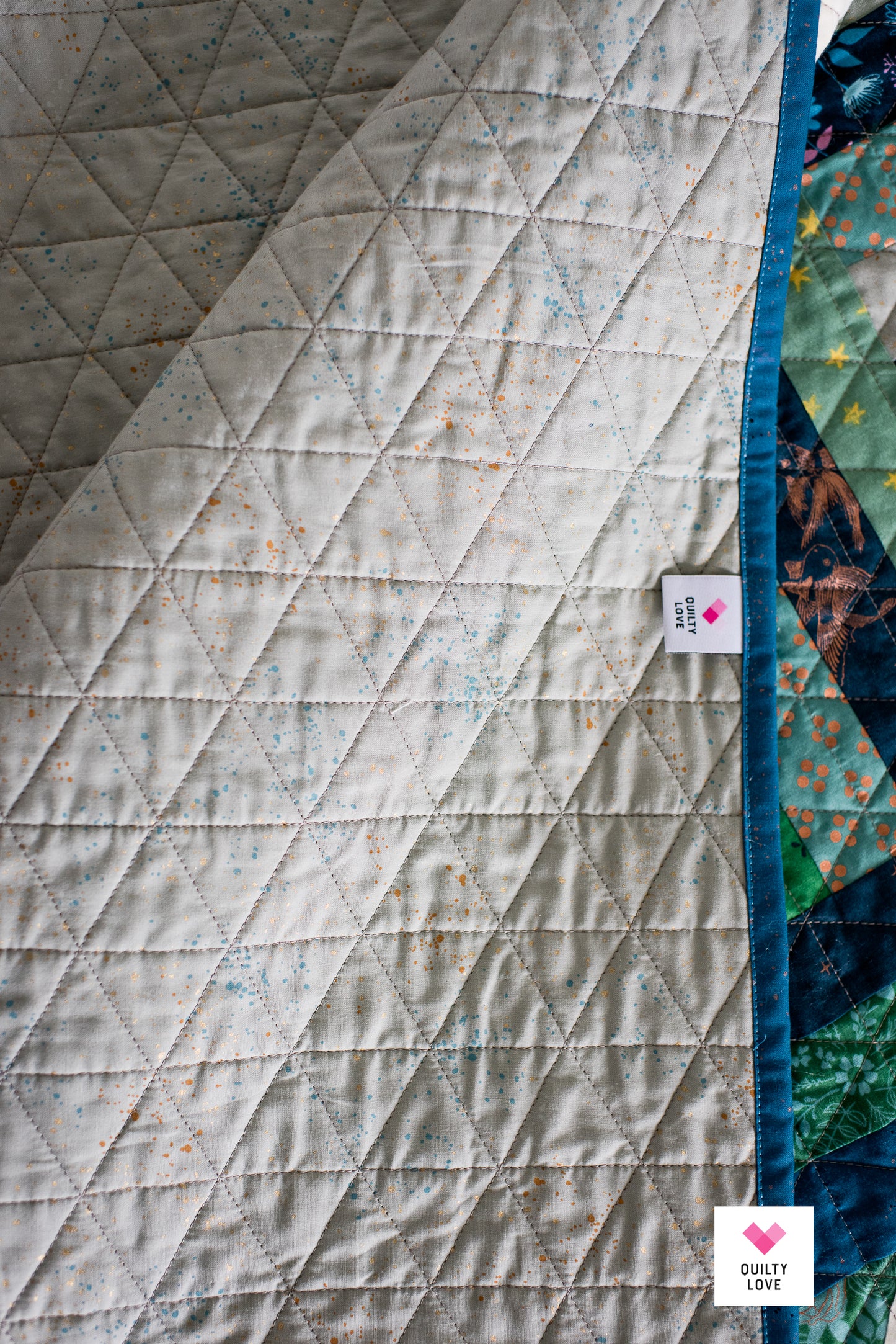Log Cabin Stars handmade quilt