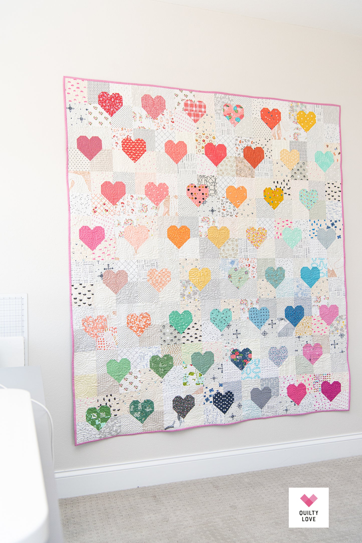 Patchwork Hearts PDF Quilt Pattern-Automatic Download