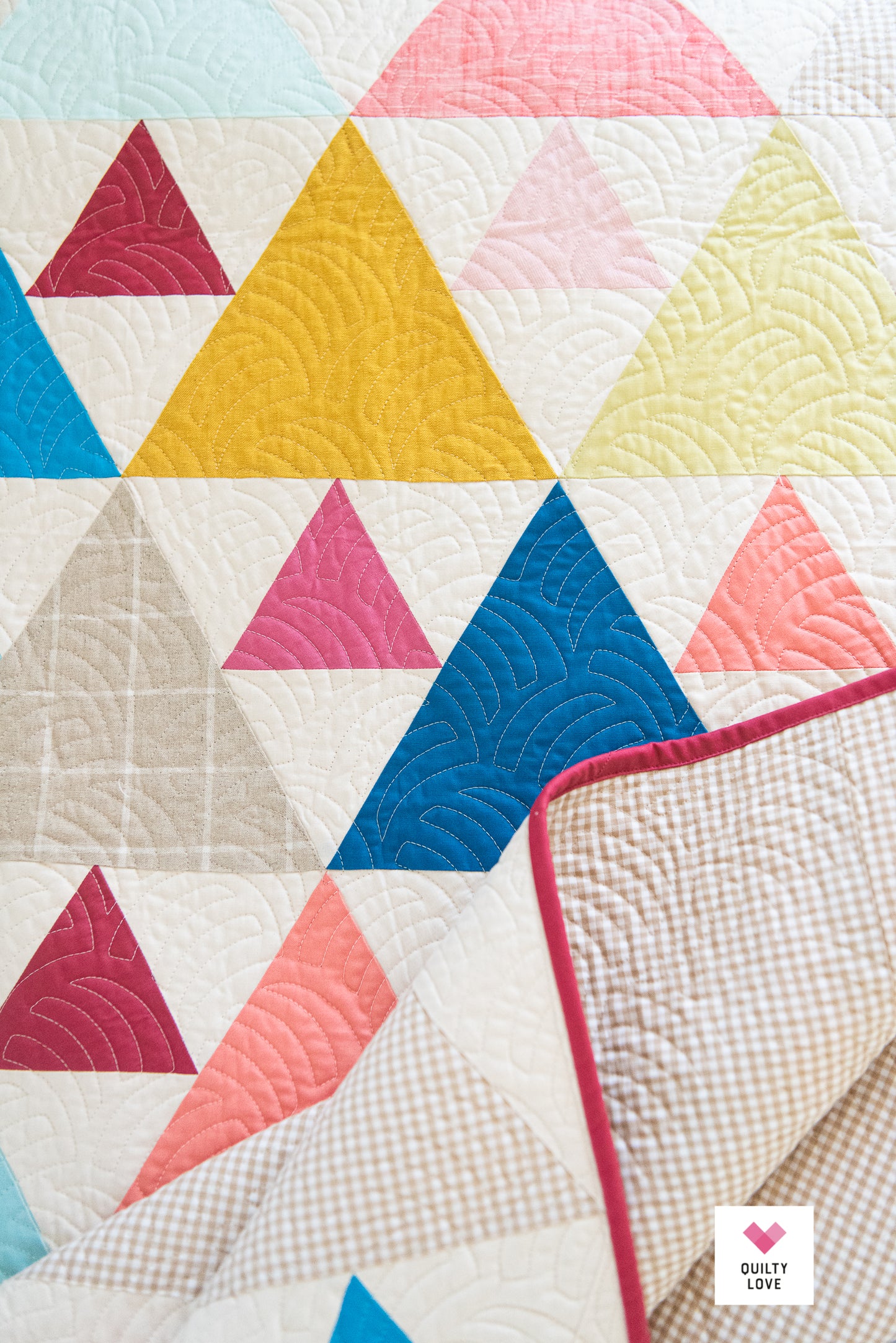 Triangle Peaks Palette Picks handmade quilt