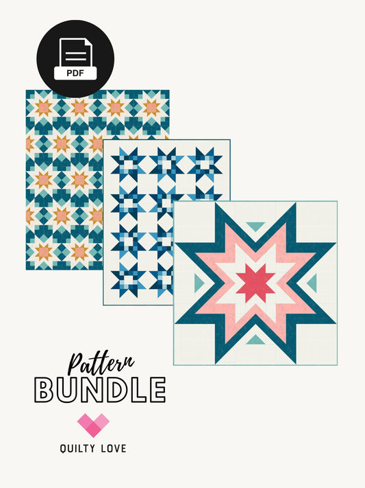 BESTSELLER STAR BUNDLE -Night Stars, Quilty Stars and Expanding Stars PDF quilt pattern bundle - Automatic Download