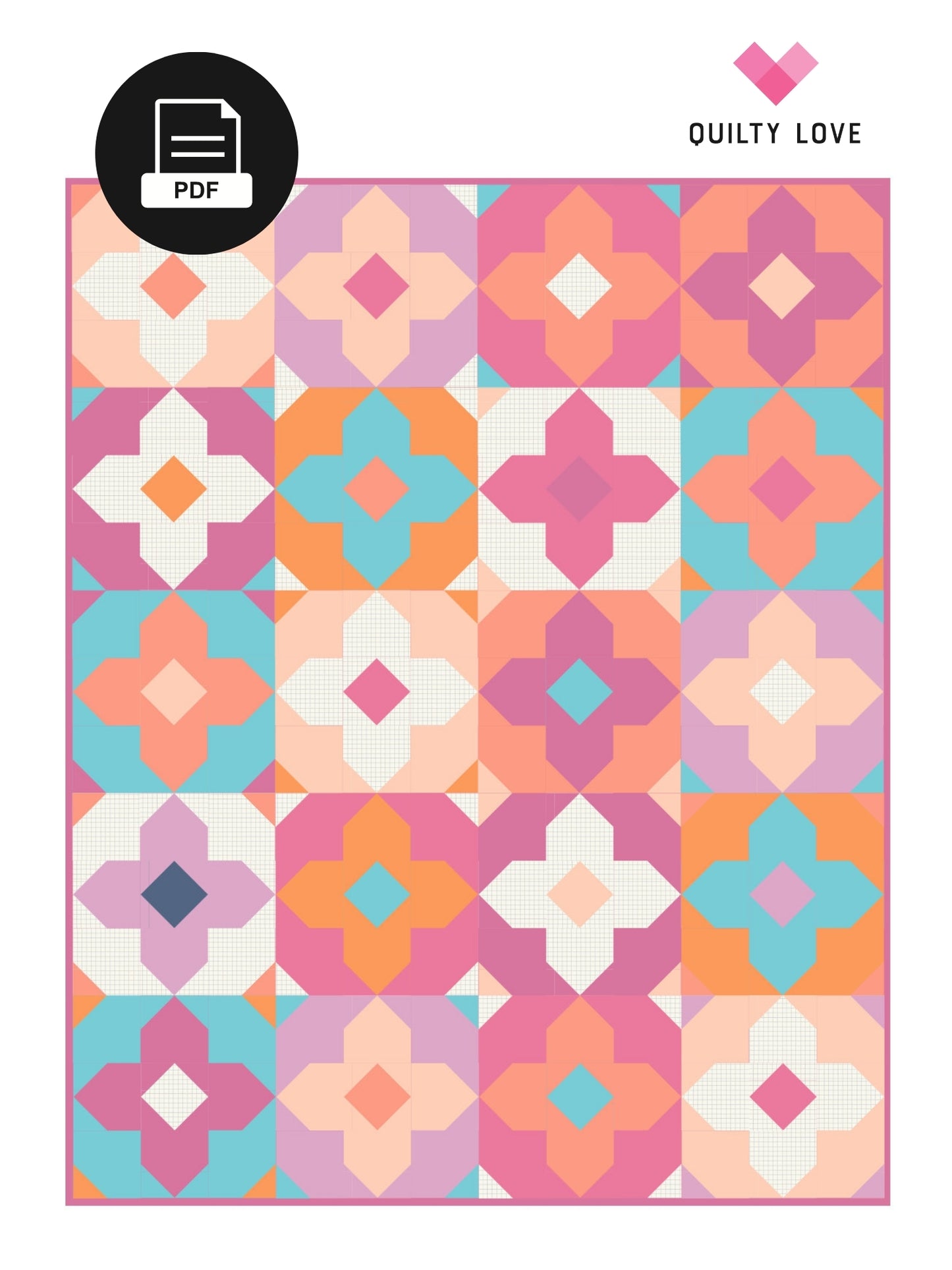 Geo Gems PDF Quilt Pattern - Digital Download