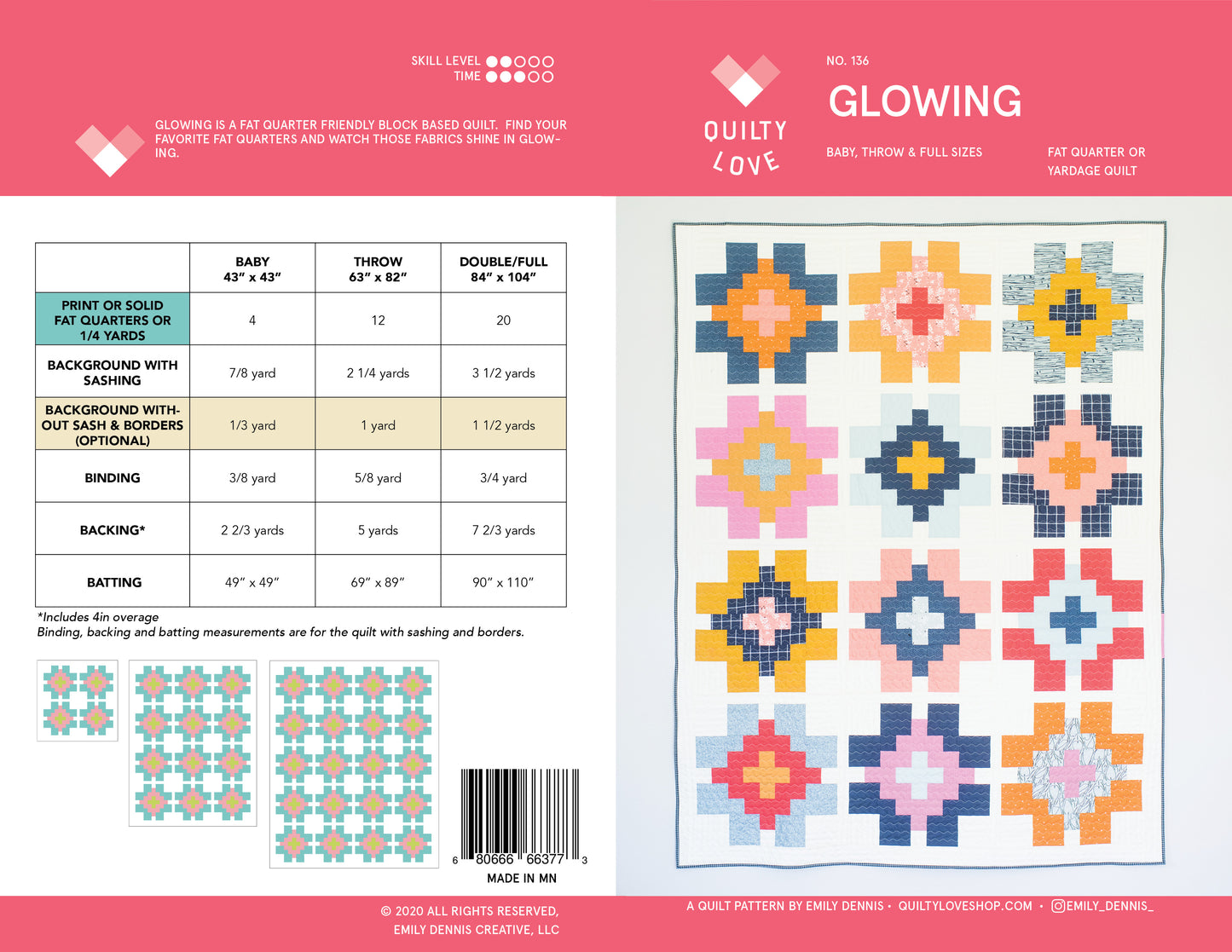 Glowing PDF Quilt Pattern-Automatic Download