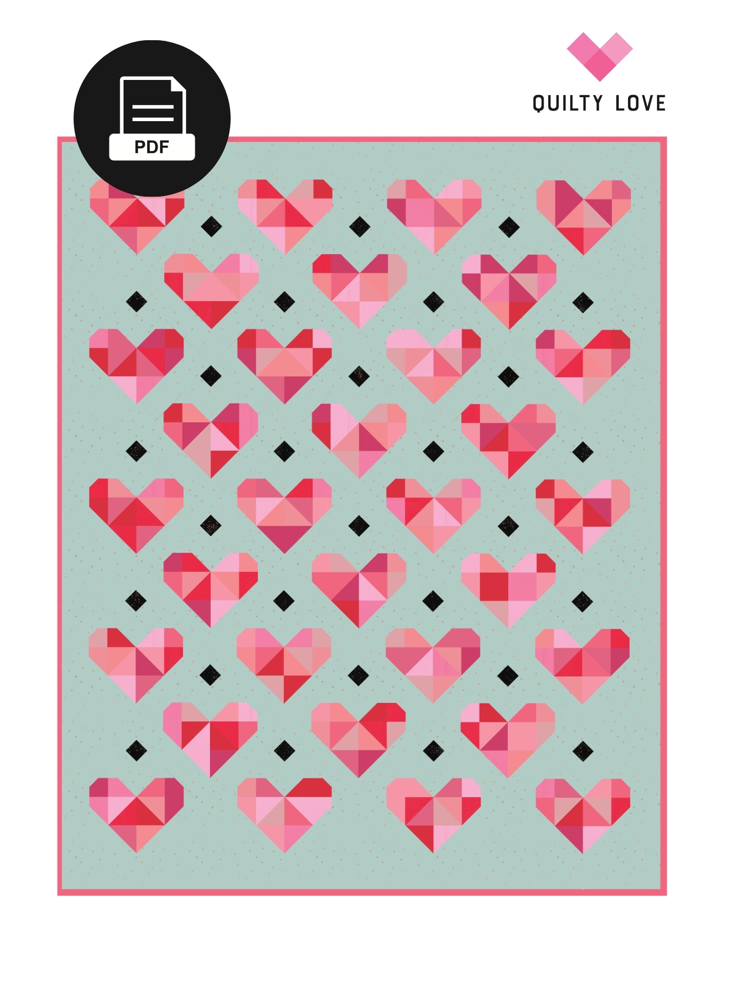 Heart Gems PDF Quilt Pattern-Automatic Download