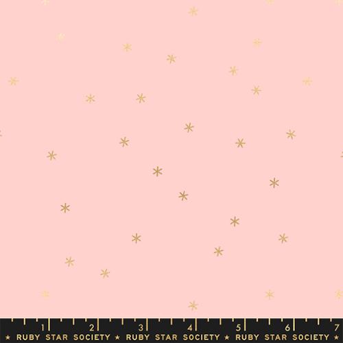 YARDAGE -Metallic Pale Pink Spark - Ruby Star Society