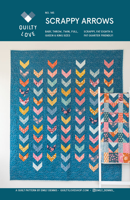 Scrappy Arrows PAPER PRINTED Quilt Pattern