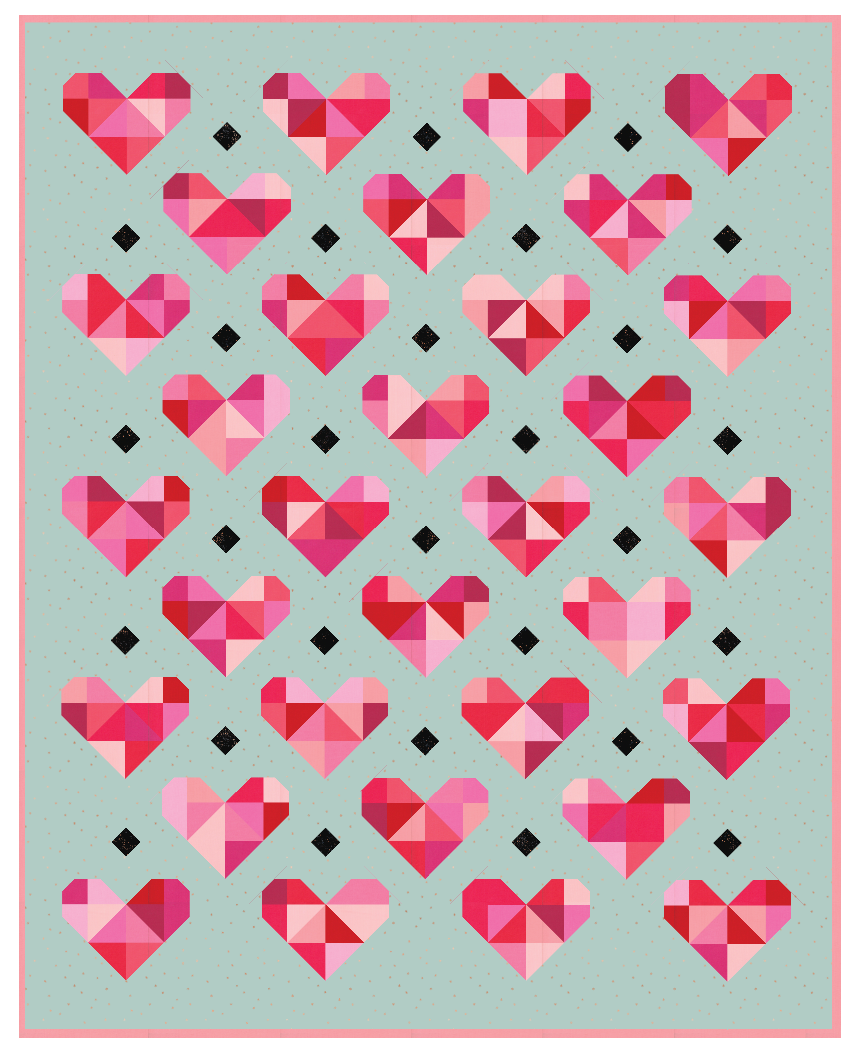 Heart Gems PDF Quilt Pattern-Automatic Download