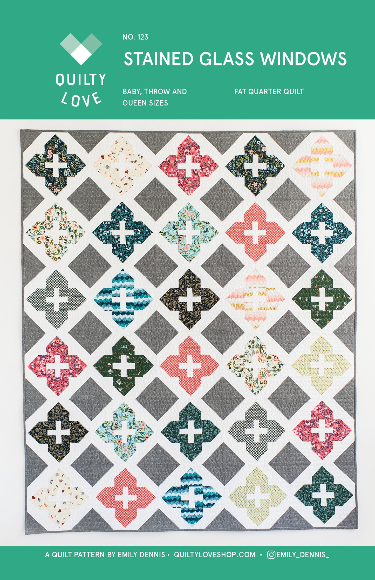 Stained Glass Windows PAPER Quilt Pattern