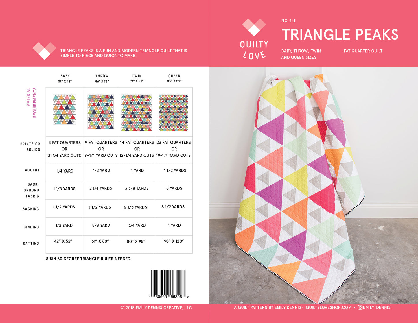 TRIANGLES BUNDLE- Triangle Hexies and Triangle Peaks PDF quilt pattern bundle - Automatic Download