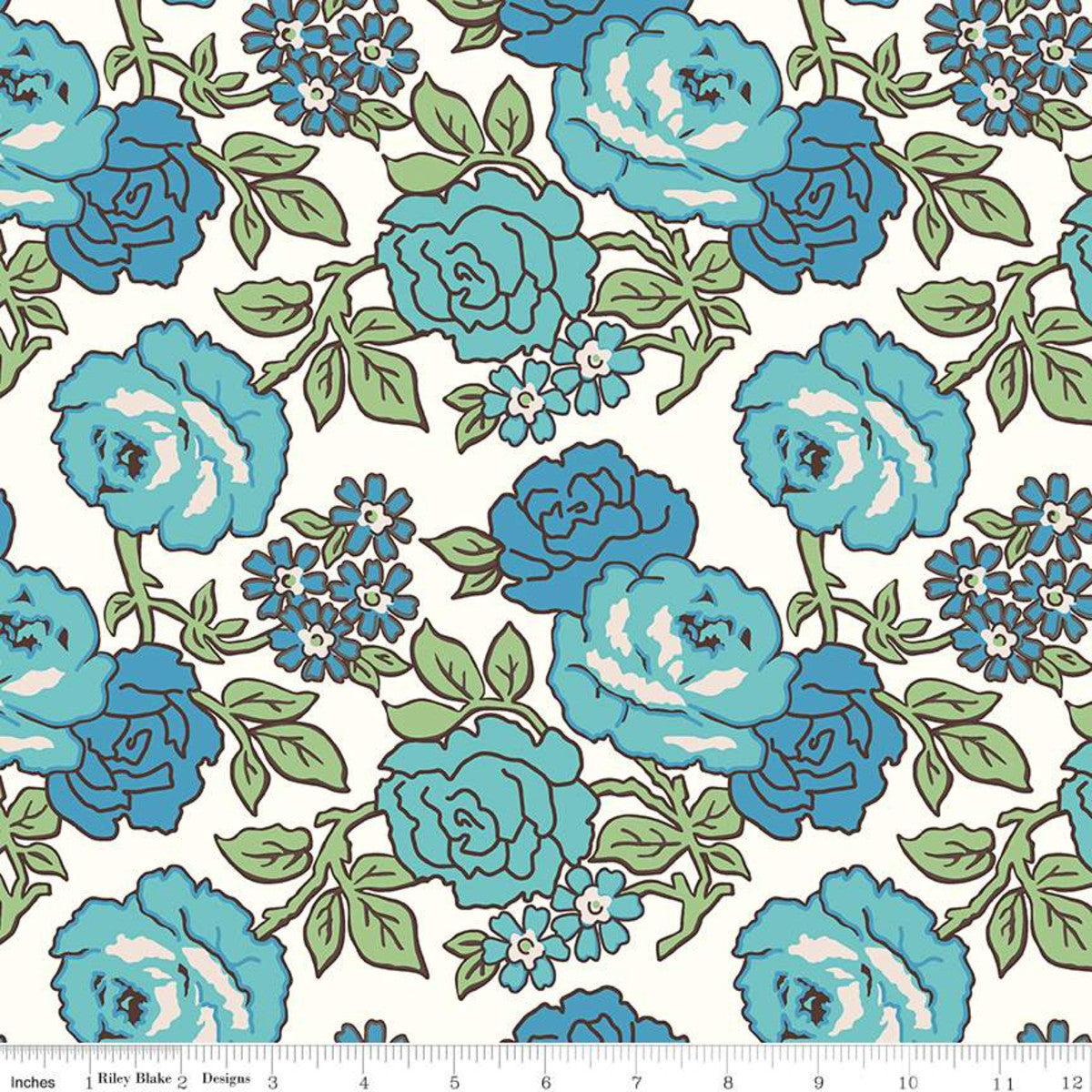 Flea Market by Lori Holt for Riley Blake Wide back - Blue