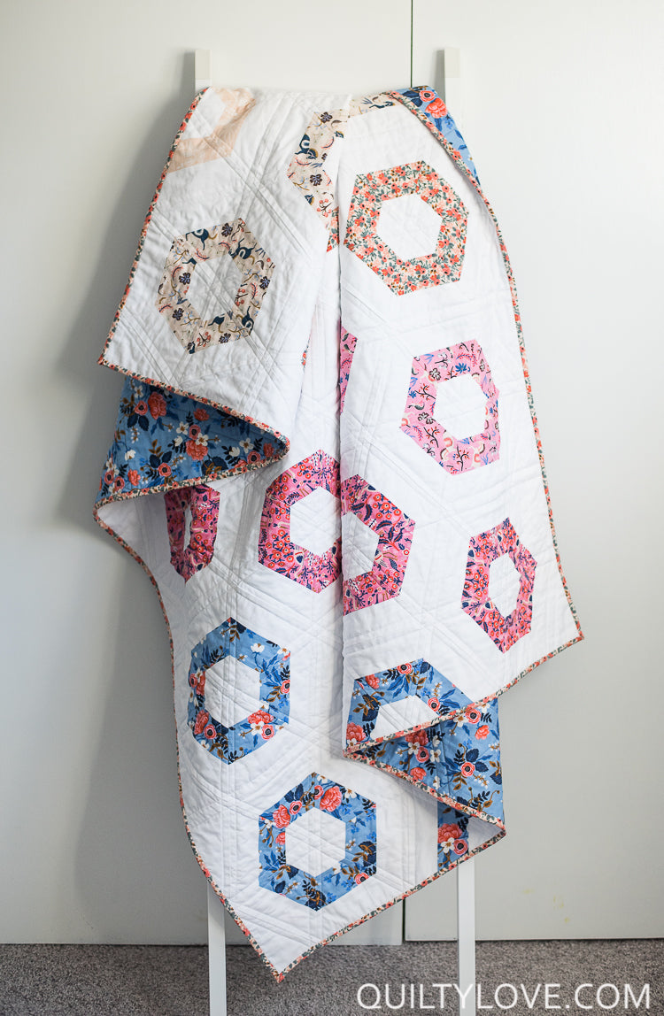 Hexie Rows PDF Quilt Pattern - Digital Download
