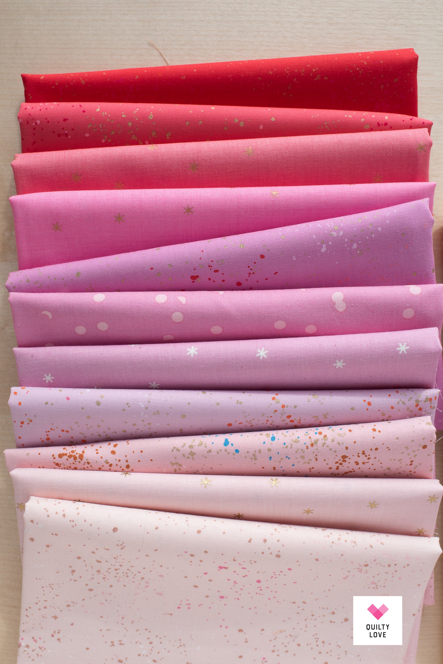 Heart Gems Quilt Kit - Ruby Star Society Basics - Add it up background