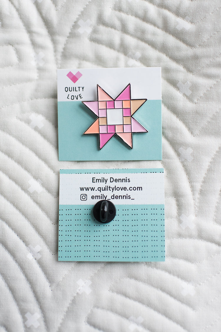 Quilty Stars Enamel Pin - Quilty Love