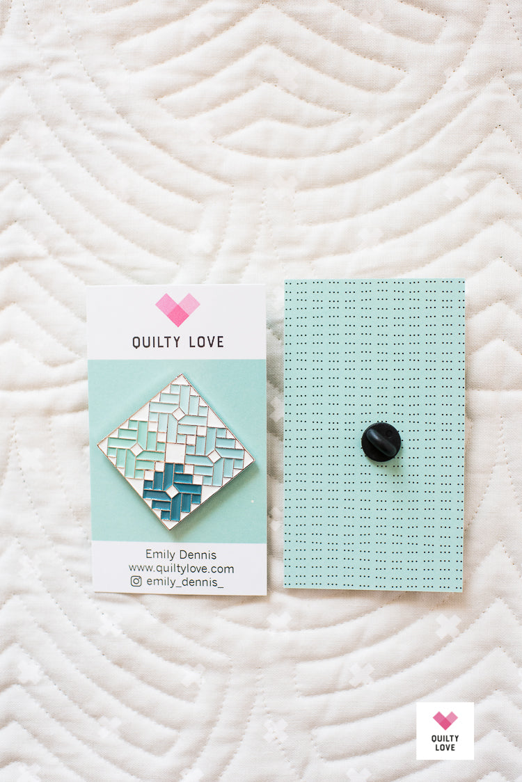 Ombre Gems Enamel Pin - Quilty Love