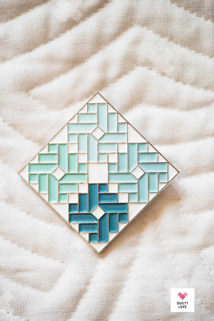 Ombre Gems Enamel Pin - Quilty Love