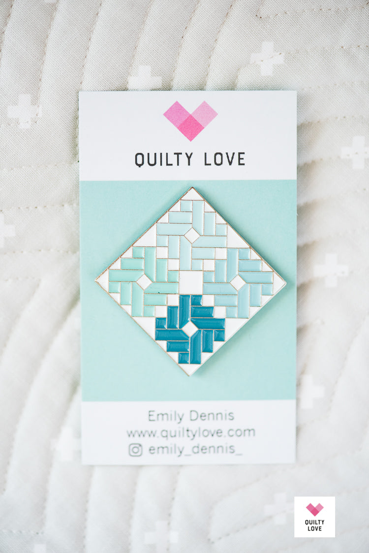 Ombre Gems Enamel Pin - Quilty Love