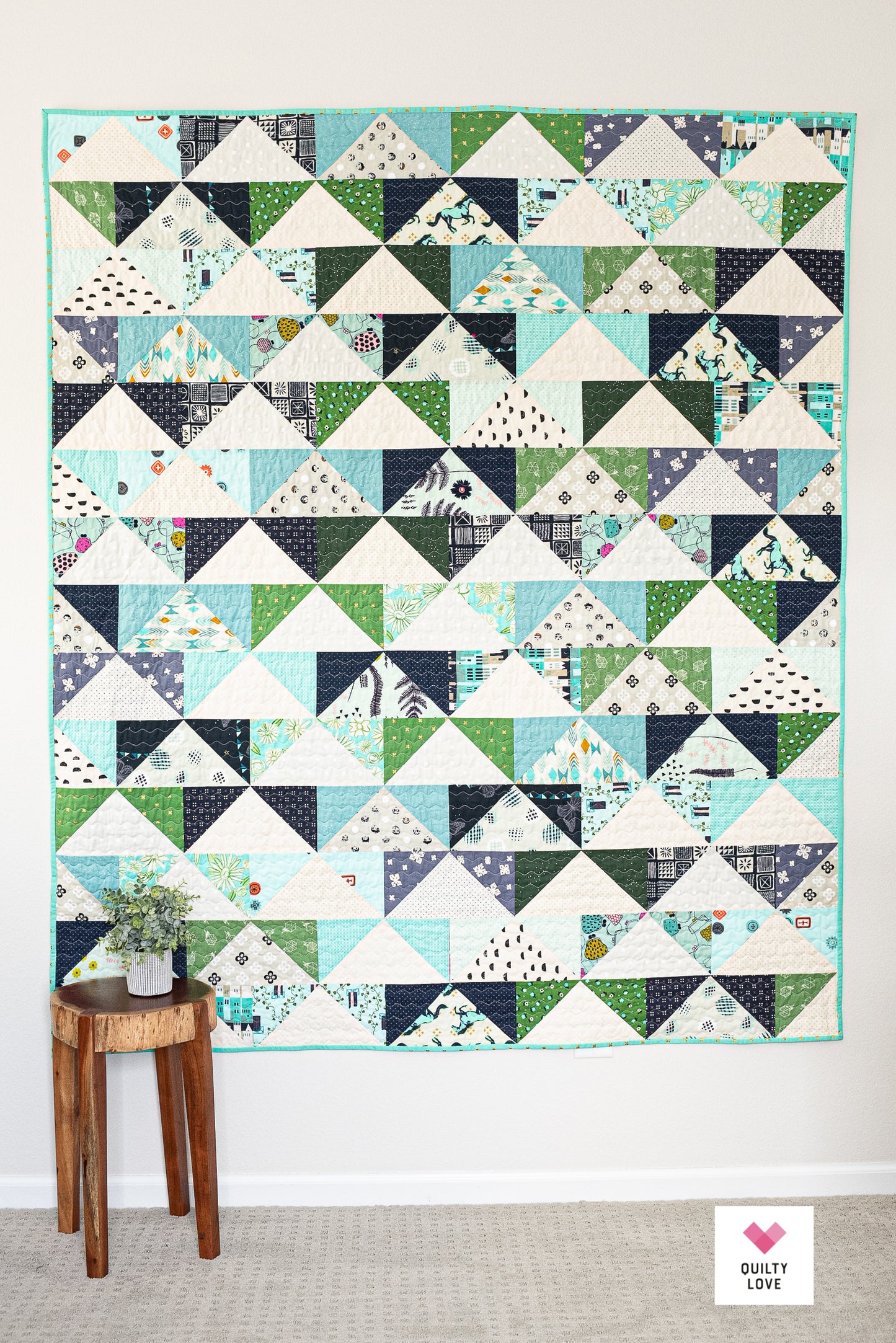 Patchwork Flying Geese PDF Quilt Pattern-Automatic Download