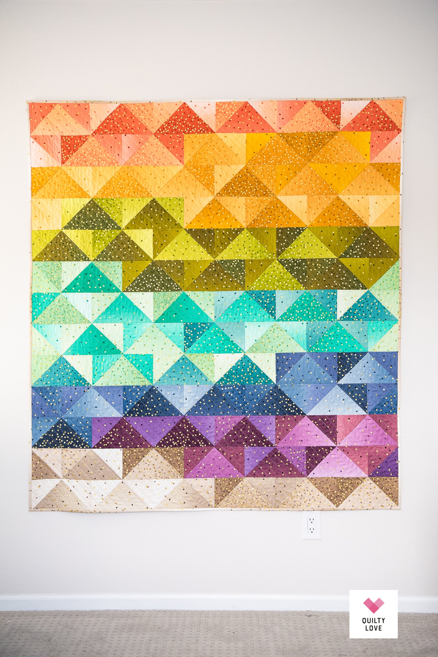 Patchwork Flying Geese PDF Quilt Pattern-Automatic Download
