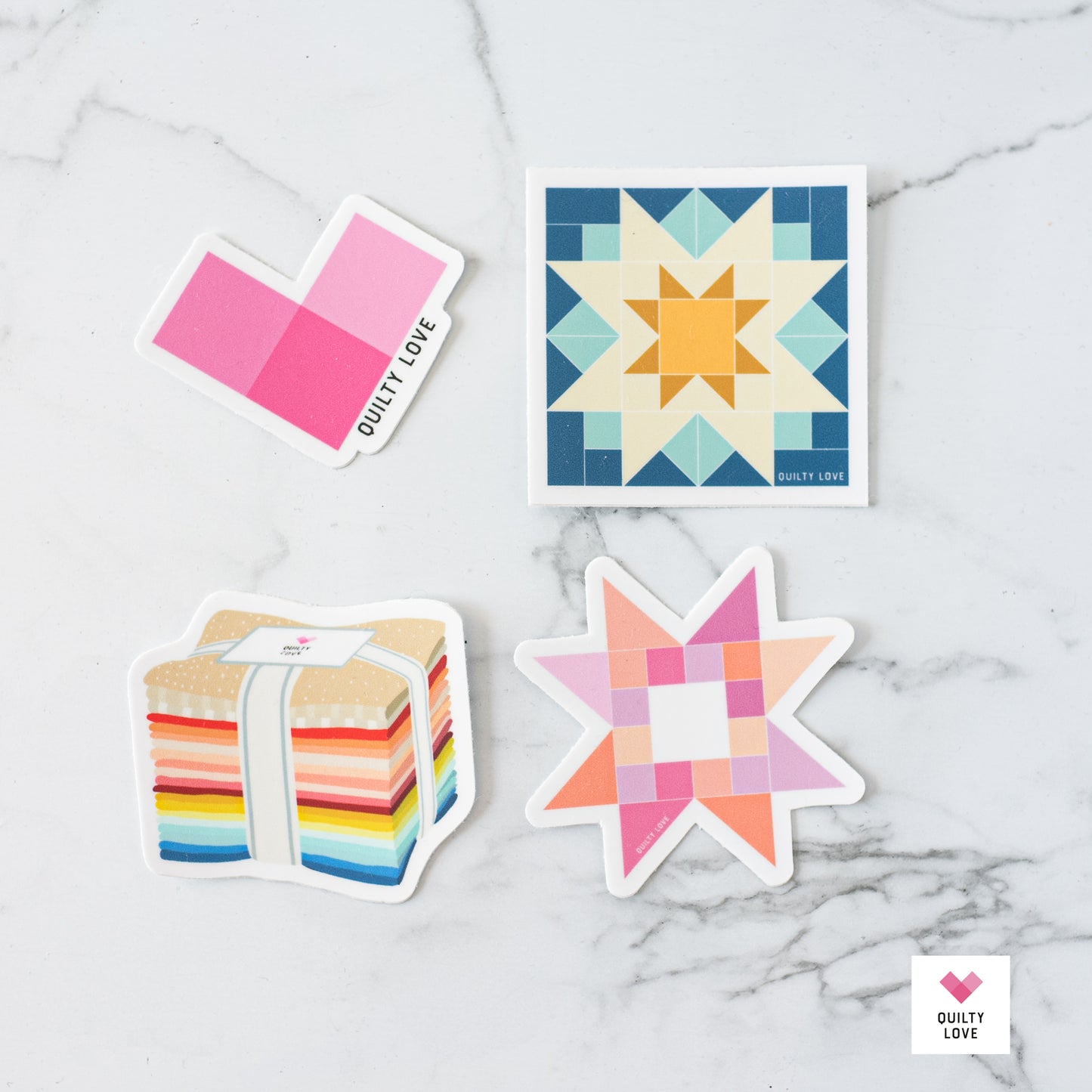 Quilty Love Vinyl Sticker pack
