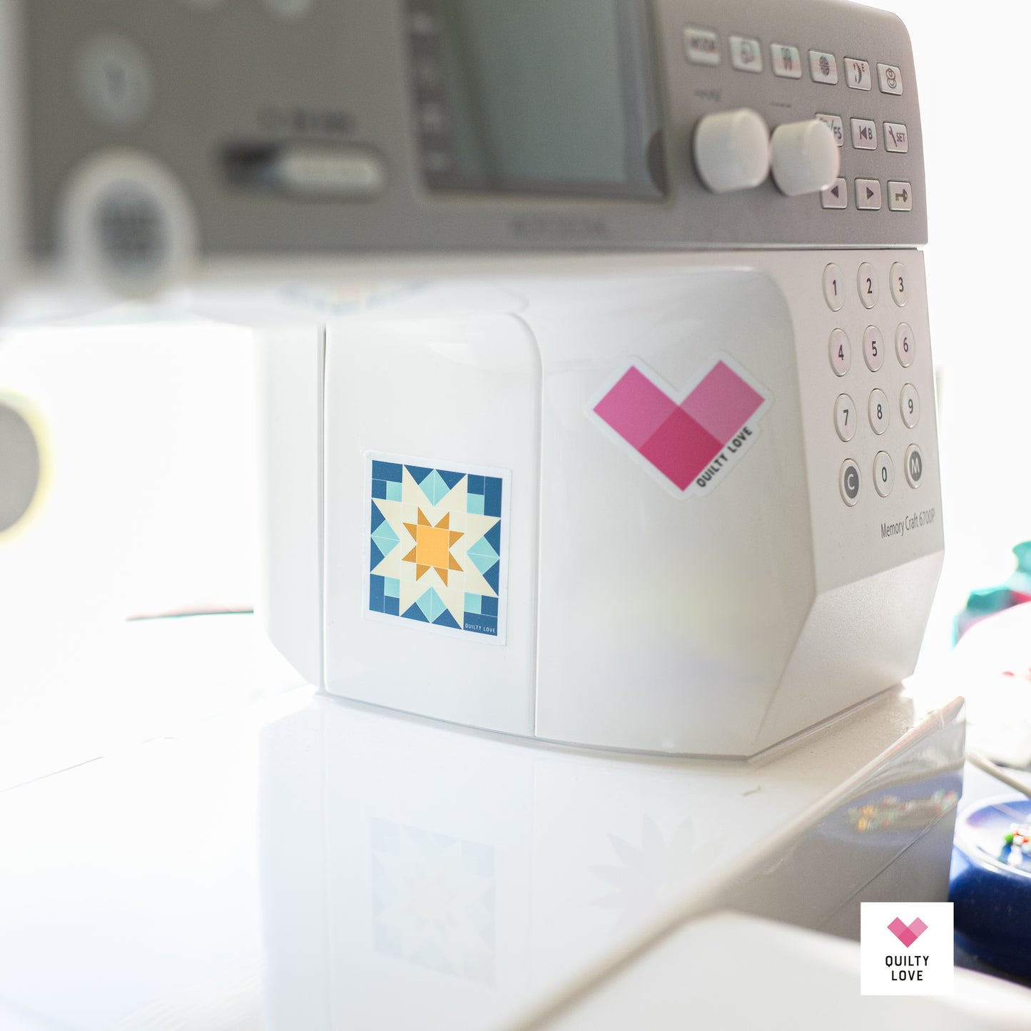 Quilty Love Vinyl Sticker