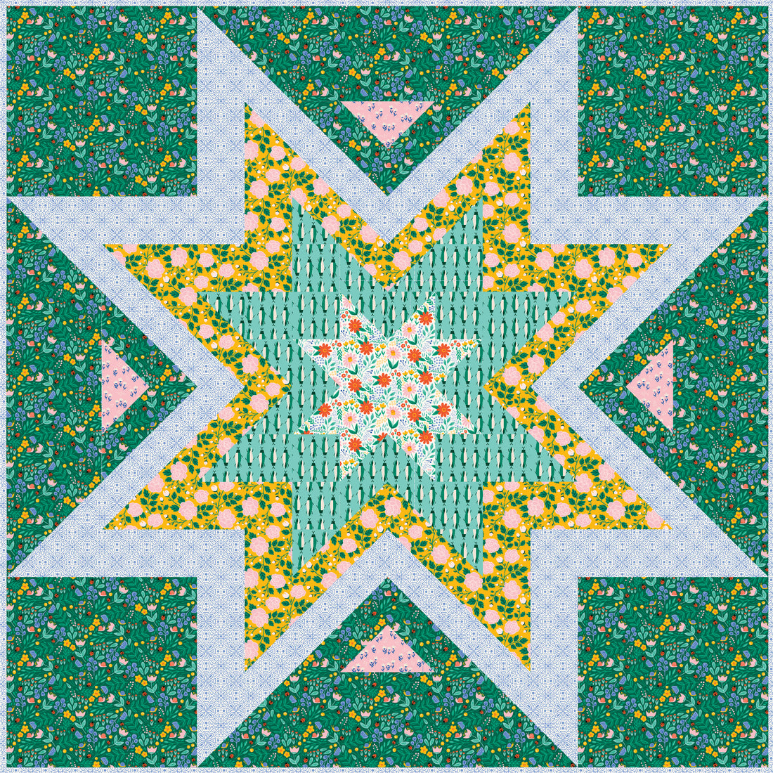 Expanding Stars quilt pattern