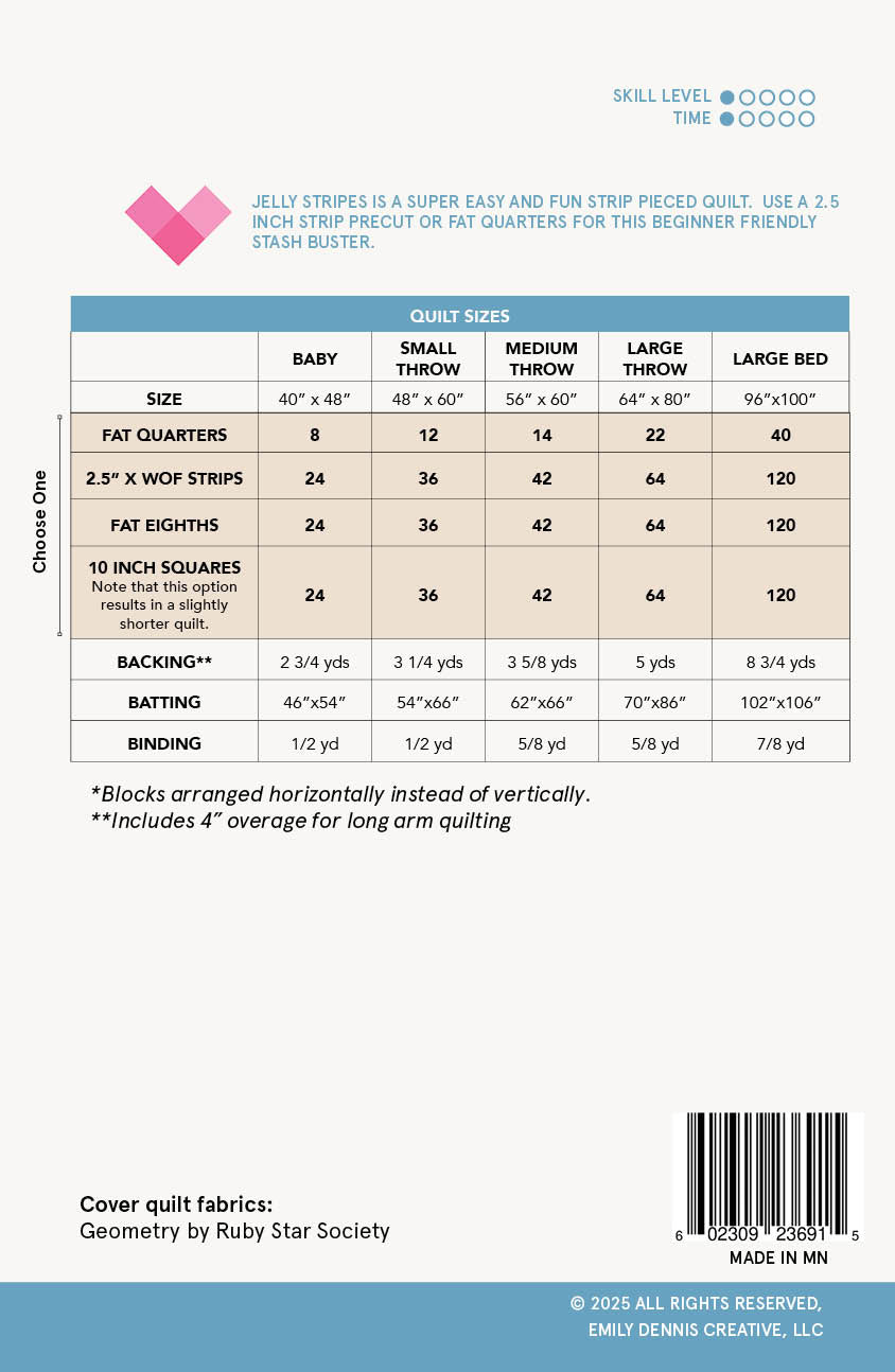 Jelly Stripes PDF Quilt Pattern-Automatic Download