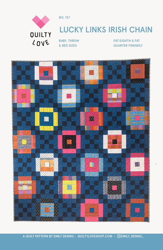 Lucky Links Irish Chain PAPER Quilt Pattern - mailed booklet