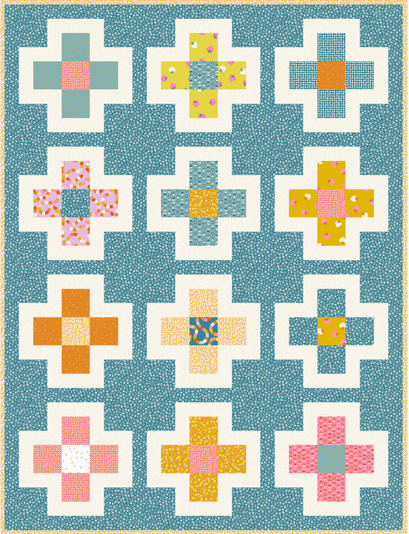 Picture Book Plus Charmed Quilt Kit