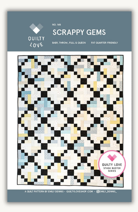 Scrappy Gems Quilt Pattern-PRINTED PATTERN