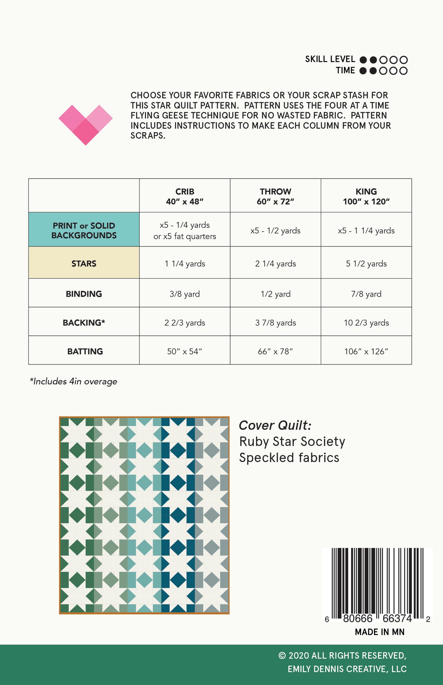 Star Fall PAPER Quilt Pattern