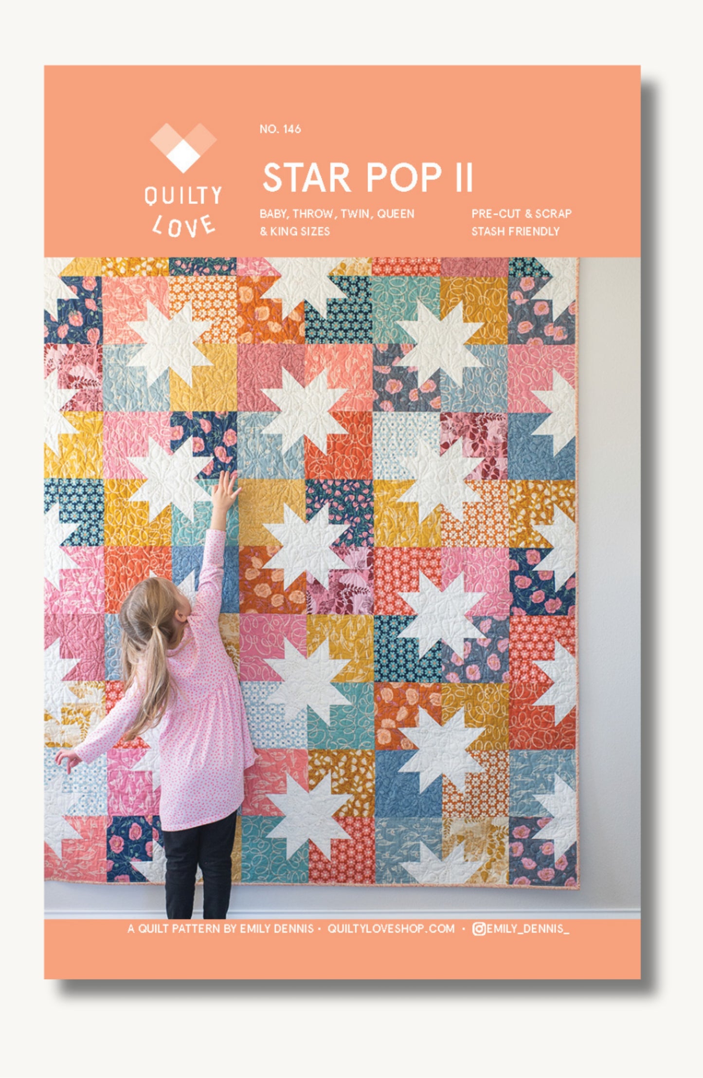 Star Pop II Quilt Pattern-Printed booklet