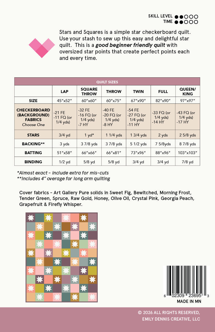 Stars and Squares PDF Download Quilt Pattern