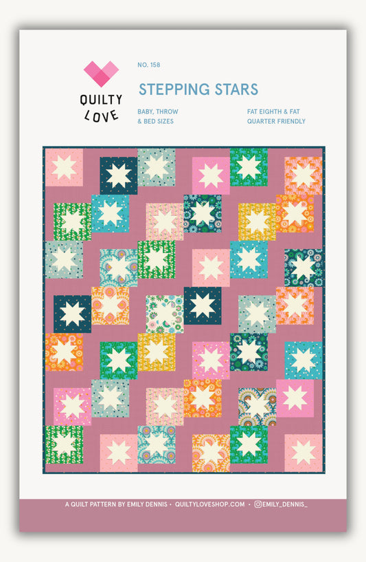 Stepping Stars PAPER Quilt Pattern