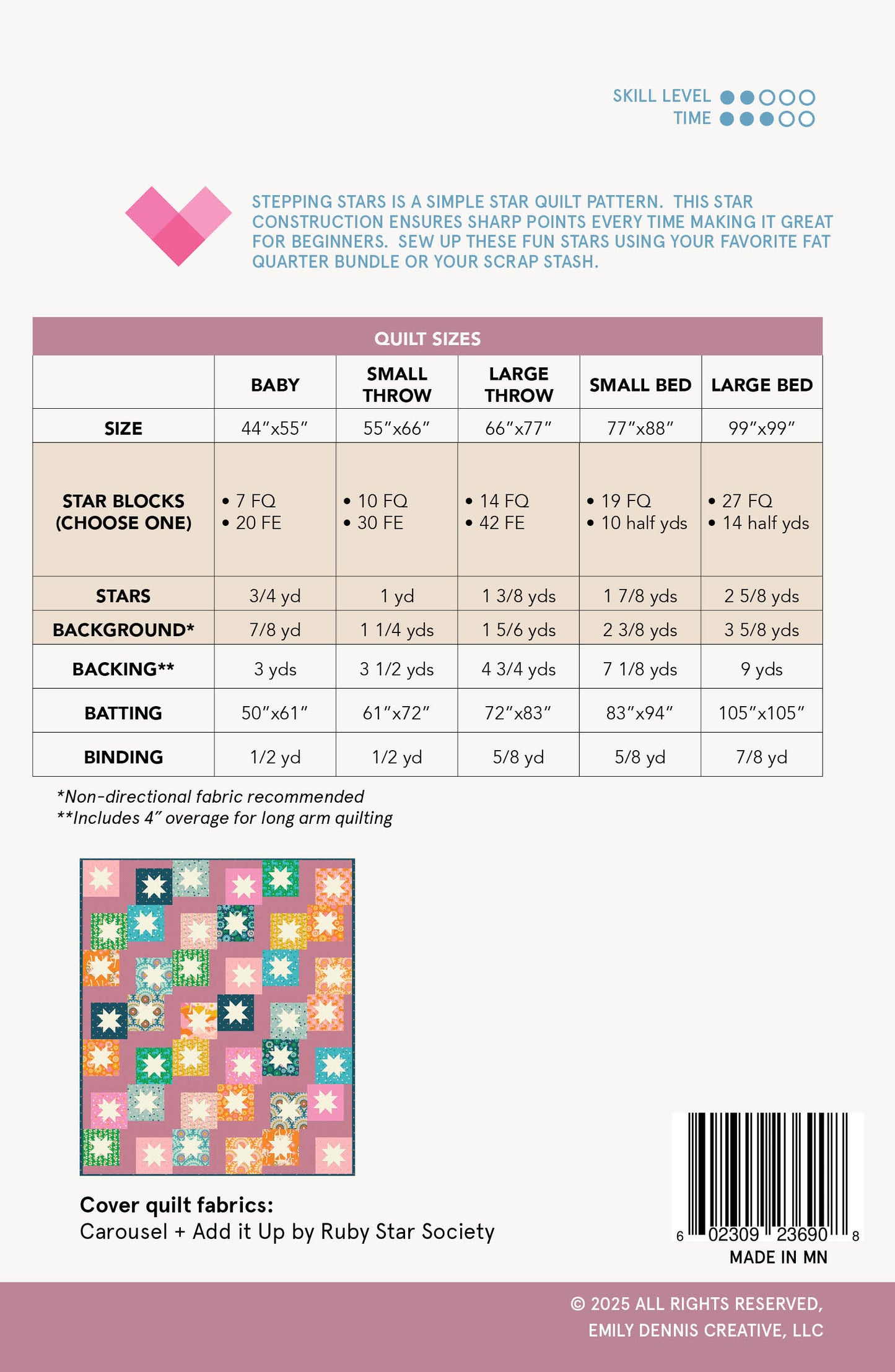 Stepping Stars PDF Quilt Pattern-Automatic PDF Download