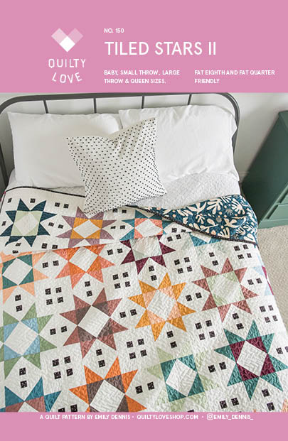 Tiled Stars II Quilt Pattern - PRINTED BOOKLET